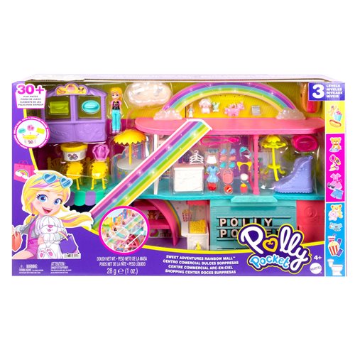 Polly Pocket Sweet Adventures Rainbow Mall Playset