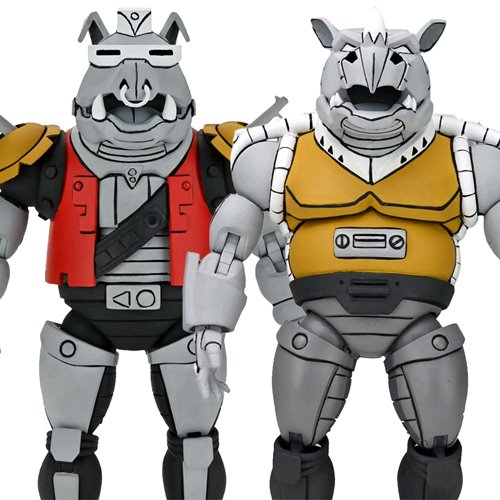 Teenage Mutant Ninja Turtles (1987 Cartoon) Super Bebop and Mighty Rocksteady 7-Inch Scale Action Figure 2-Pack