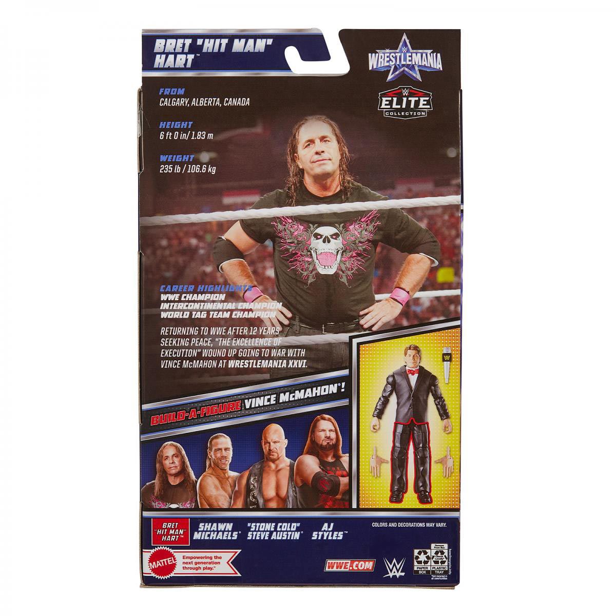 lont moederlijk Thespian WWE WrestleMania 2022 Elite Bret Hitman Hart Action Figure