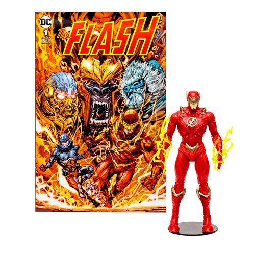 The Flash Page Punchers 7-Inch Scale Action Figure with The Flash Comic Book