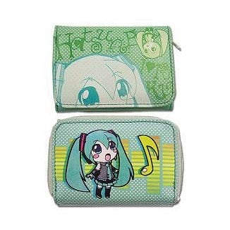 Hatsune Miku ~Anime~ Music Note Zip Around Acordian Wallet Free Shipping 