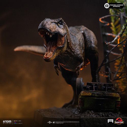 Jurassic Park T-Rex Breakout Set A Scene Icons Statue