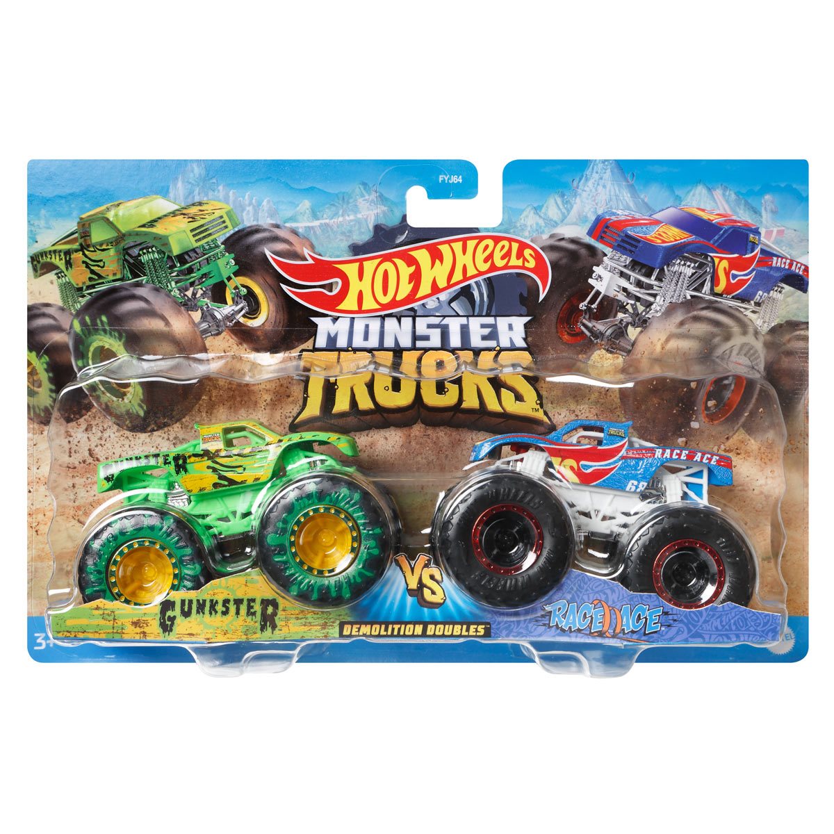 Hot Wheels Monster Demo Doubles Trucks 2 Pack - Styles May Vary