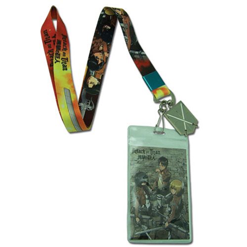 Attack on Titan Group and Sword Lanyard Key Chain