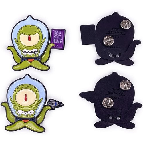 The Simpsons Treehouse of Horror Kang & Kodos 2 1/2-Inch Enamel Pins 2-Pack