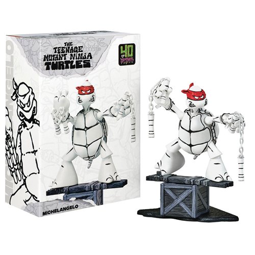 Teenage Mutant Ninja Turtles Michelangelo Black and White Original Sketch Action Figure - Previews E