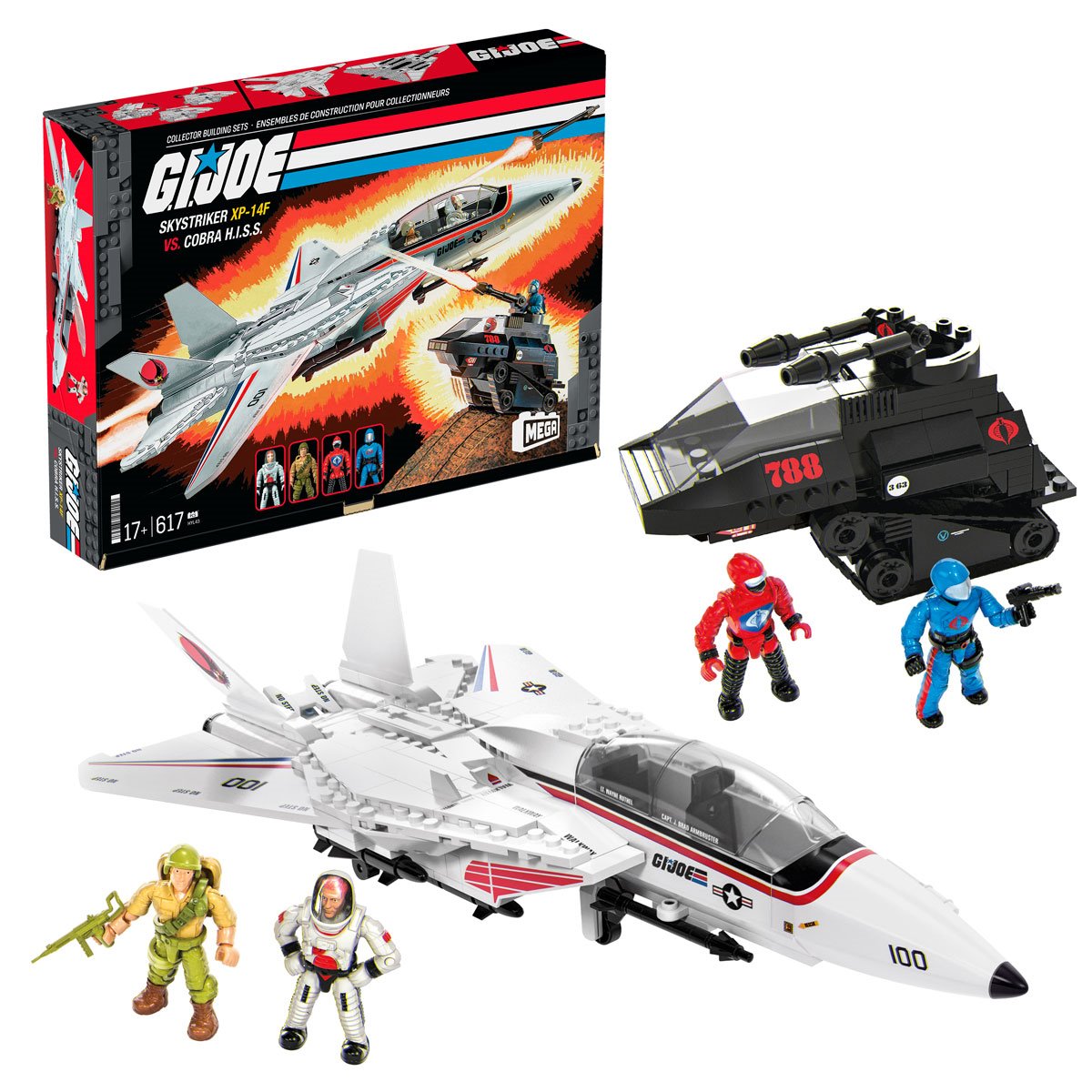 Mega G.I. Joe Skystriker XP-14F vs. Cobra H.I.S.S.