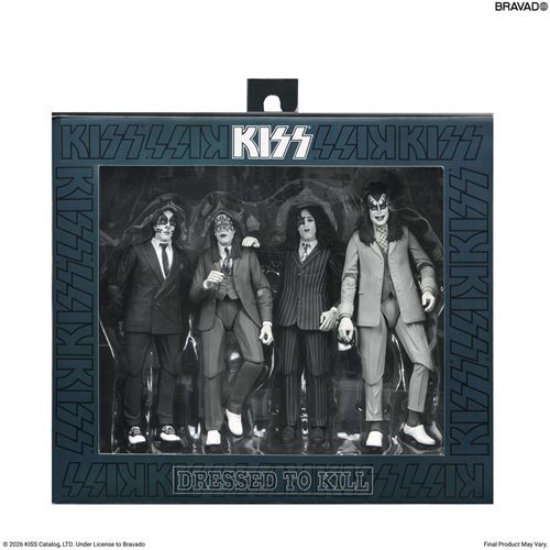 KISS Dressed to Kill Album Cover 7-Inch Scale Action Figure 4-Pack