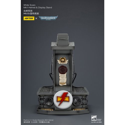 Joy Toy Warhammer 40,000 White Scars MKX 1:1 Scale Roleplay Helmet Prop Replica with Stand
