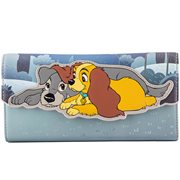 Lady and the Tramp Heart Paw Prints Flap Wallet