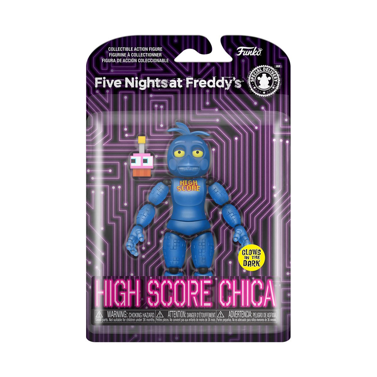 Funko Plush Set of 4 FNAF - Five Nights at Freddys - High Score Chica,  Radioactive Foxy, System Error Bonnie and VR Freddy