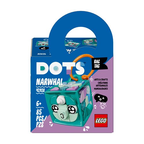 LEGO 41928 DOTS Bag Tag Narwhal