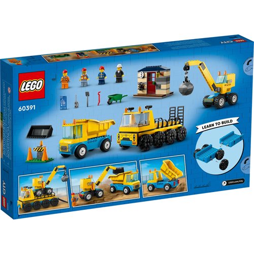 LEGO City 60391 Construction Trucks and Wrecking Ball Crane