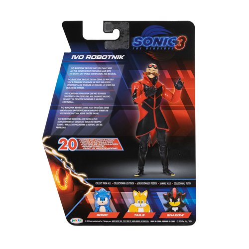 Sonic 3 Movie 5-Inch Wave 1 Action Figure Case of 6