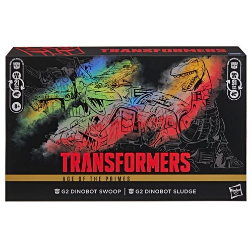 Transformers Generations Selects Age of the Primes Leader Class G2 Universe Dinobots Swoop and Sludg