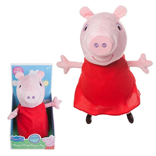 Peppa Pig Hug N' Oink Plush Stuffed Animal Toy, Large 12 - Press Peppa's  Belly to Hear Her Talk, Giggle & Oink - Ages 18+ Months