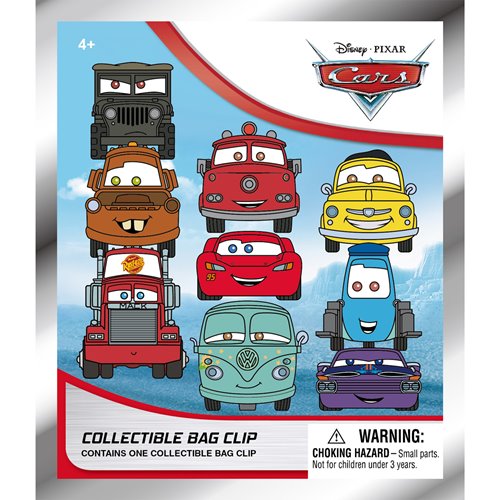 Cars 3D Foam Bag Clip Display Case of 24