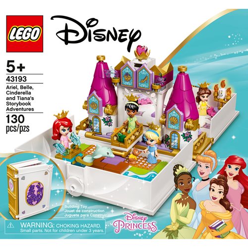 LEGO 43193 Disney Princess Ariel, Belle, Cinderella and Tiana's Storybook Adventures