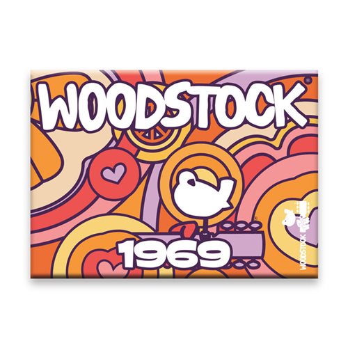 Woodstock Groovy 1969 Flat Magnet