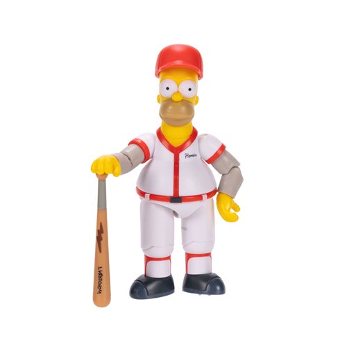 The Simpsons 5-Inch Wave 3 Baseball Homer with Bat and Removable Hat Action Figure