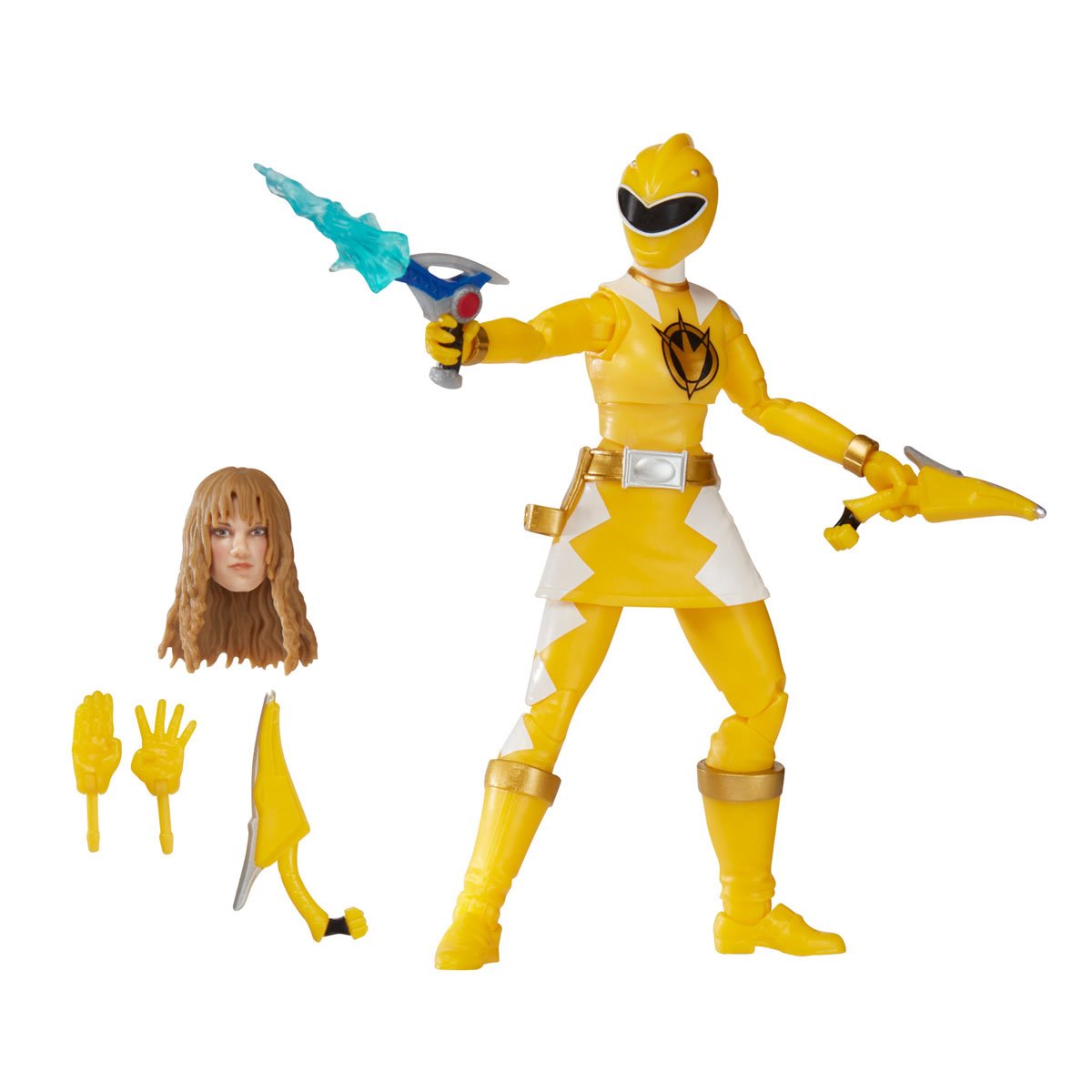 Power Rangers Lightning Collection Mighty Morphin Black Ranger Metallic, Action Figure 15 Cm Con Accessori