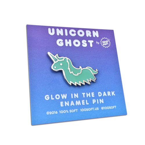 Unicorn Ghost Glow In The Dark Pin