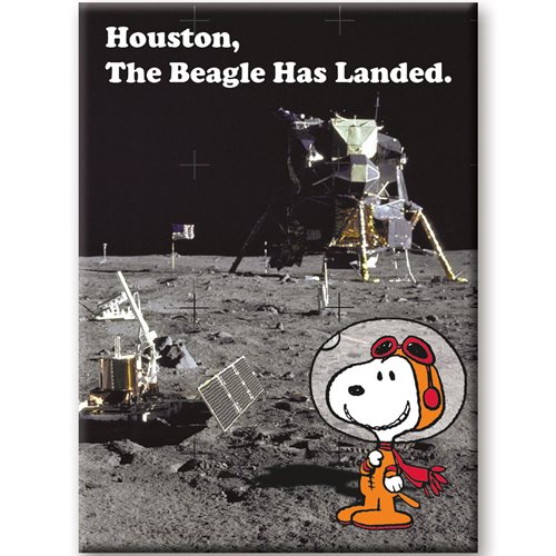 Peanuts in Space Beagle Has Landed Flat Magnet