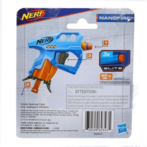 Nerf NanoFire Blue Blaster