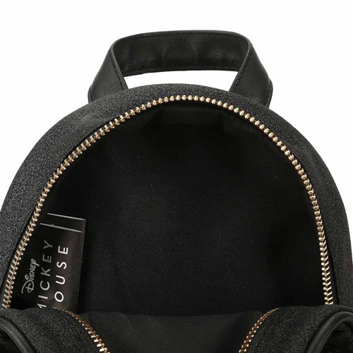 Mickey Mouse Metal Badge Glitter Mini-Backpack