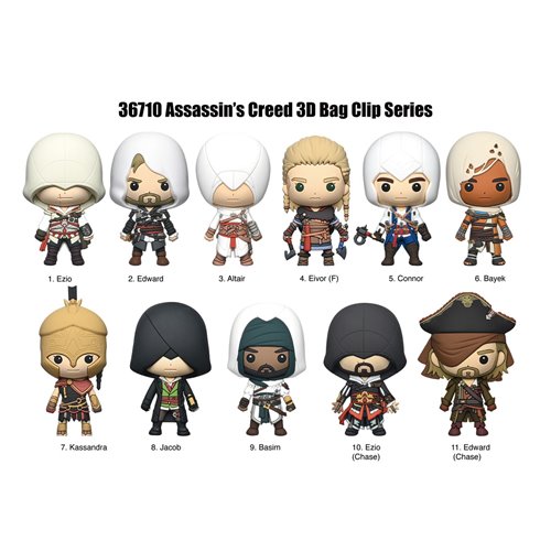 Assassins Creed 3D Foam Bag Clip Display Case of 24