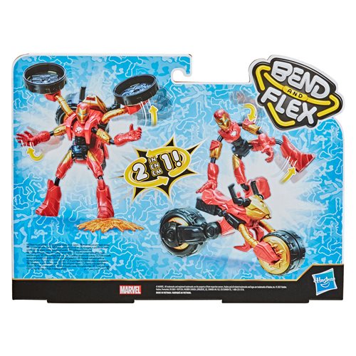 Marvel Bend and Flex Rider Iron Man and Motorcycle