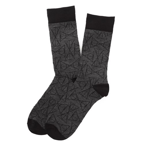 Harry Potter and the Deathly Hallows Black Men's Socks