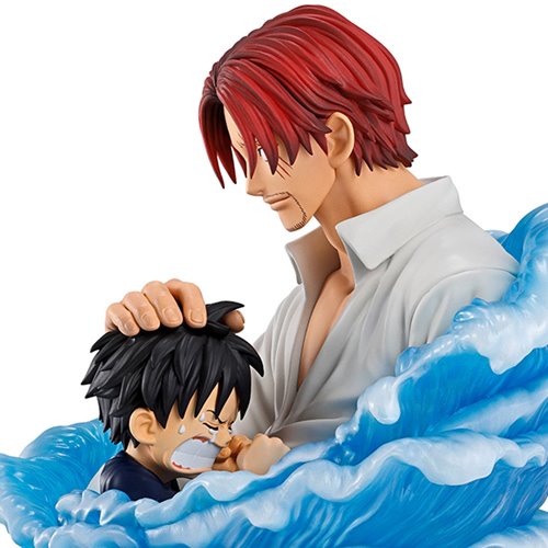 One Piece Shanks and Monkey D. Luffy Red Hair Pirates Ichibansho Statue