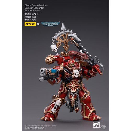 Joy Toy Warhammer 40,000 Chaos Space Marines Crimson Slaughter Brother Karvult 1:18 Scale Action Fig