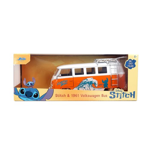 Hollywood Rides Lilo & Stitch 1961 Volkswagen Bus 1:24 Scale Die-Cast Metal Vehicle with Stitch Figu