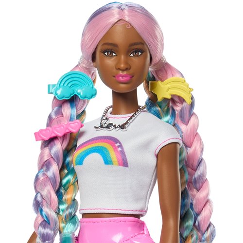 Barbie Rainbow Sparkle Hair Doll with Brown Hair