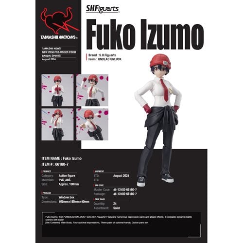 Undead Unluck Fuko Izumo S.H.Figuarts Action Figure