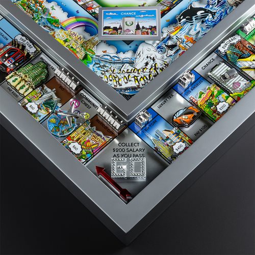 Monopoly 3D World Edition in Silver by Charles Fazzino