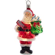 Hershey's Santa 5-Inch Light-Up Glass Ornament