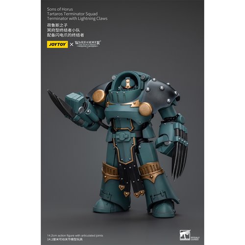 Joy Toy Warhammer 40,000 Sons of Horus Tartaros Squad Terminator with Lightning Claws 1:18 Scale Act