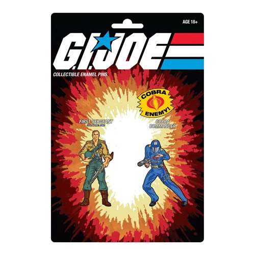 G.I. Joe Duke and Cobra Commander Retro Enamel Pin Set