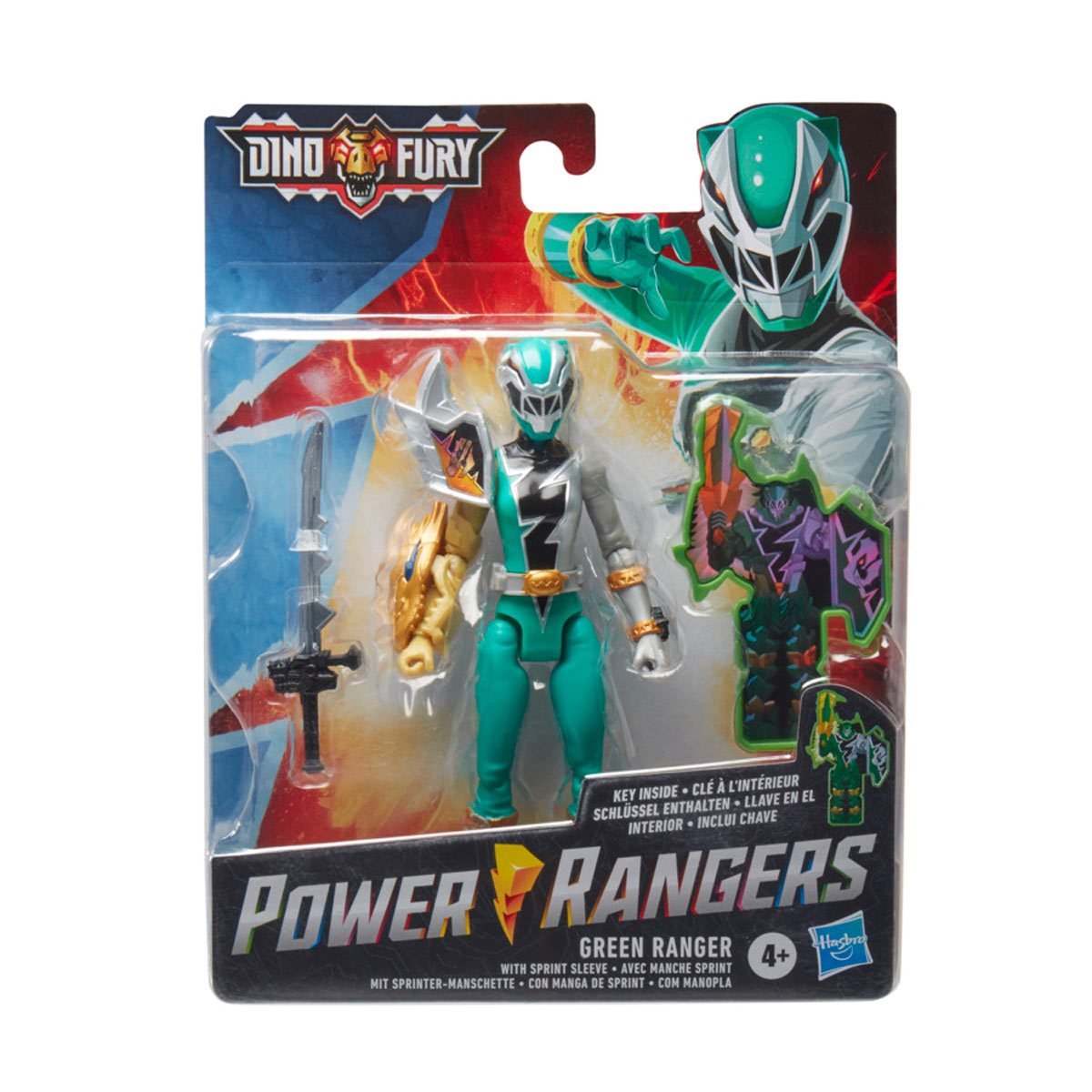 Power Rangers Dino Fury Green Ranger with Sprint Sleeve 6-Inch Action ...