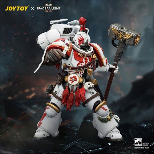 Joy Toy Warhammer 40,000 Space Marine Game Edition White Scars Assault Intercessor Champion 1:18 Sca