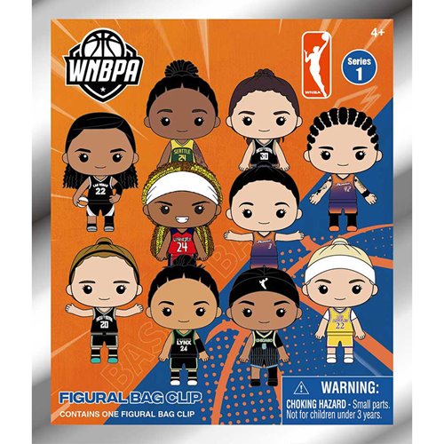 Womens National Basketball Association 3D Foam Bag Clip Display Case of 24