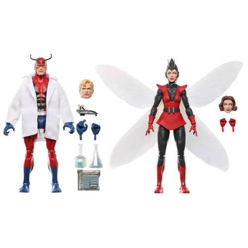 Avengers Marvel Legends Series Hank Pym (Giant-Man) and Janet Van Dyne (Wasp) 6-Inch Action Figure 2