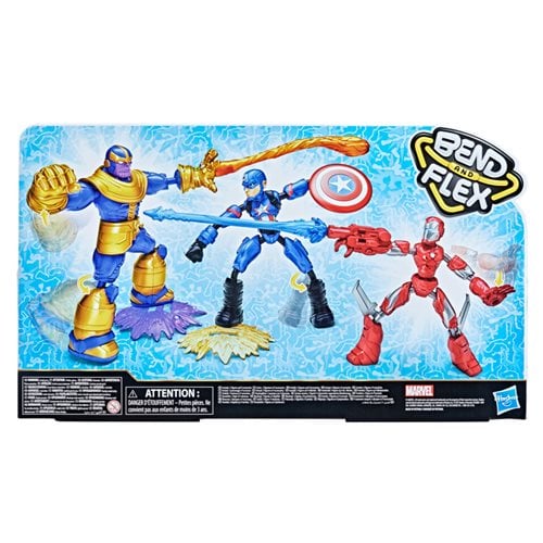 Avengers Bend Flex Iron Man Captain America Thanos Figures
