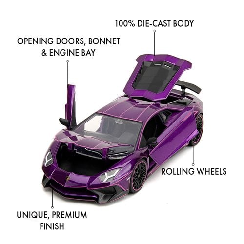 Pink Slips Lamborghini Aventador SuperVeloce 1:24 Scale Die-Cast Metal Vehicle