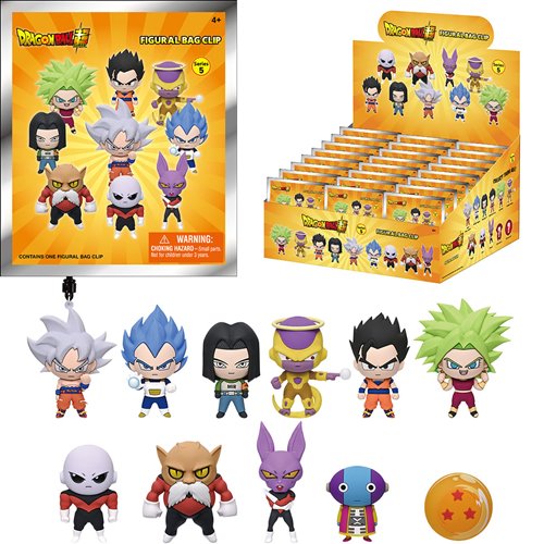 Dragon Ball Super Series 5 3D Foam Bag Clip Random 6-Pack