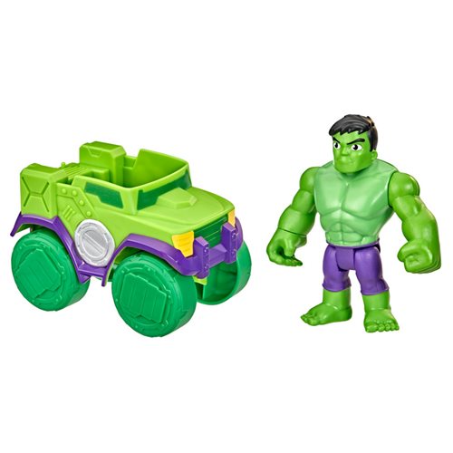 Spider-Man Spidey and His Amazing Friends Hulk Action Figure and Smash Truck Vehicle