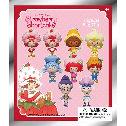 The World of Strawberry Shortcake 3D Foam Bag Clip Random 6-Pack